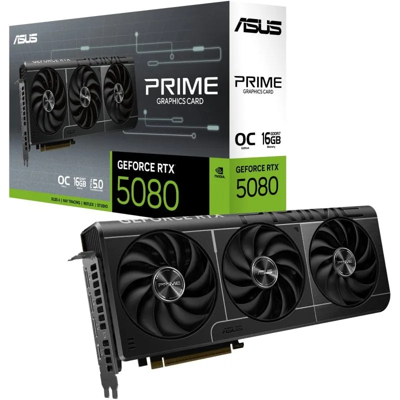 Tarjeta Gráfica Asus GeForce RTX 5080 OC 16GB GDDR7 Reflex 2 RTX AI DLSS4 90YV0LX4-M0NA00