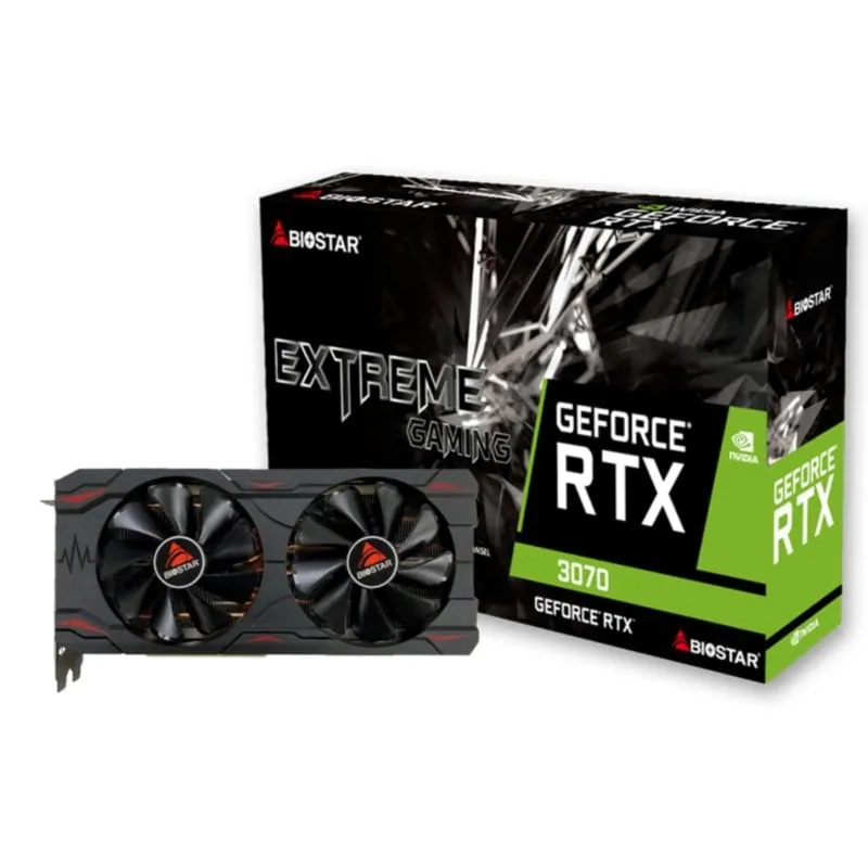 Tarjeta Gráfica Biostar GeForce RTX 3070 8GB GDDR6 VN3706RM82