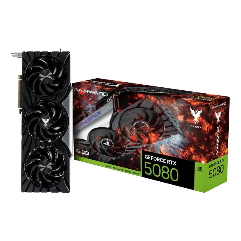 Tarjeta Gráfica Gainward GeForce RTX 5080 Phoenix V1 16GB GDDR7 RGB DisplayPort HDMI Overclocking NE75080019T2-GB2031C