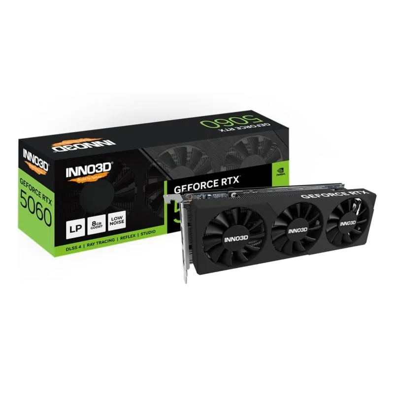 Tarjeta Gráfica Inno3D GeForce RTX 5060 8GB GDDR7 Reflex 2 RTX AI DLSS4 N5060L-08D7-17941616