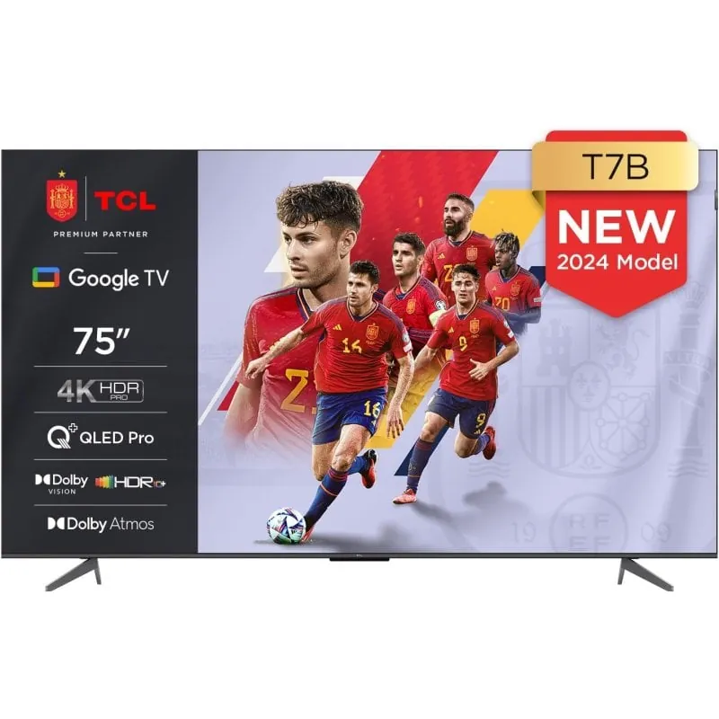 TCL 75T7B 75" QLED UltraHD 4K HDR10+ Google TV 75T7B