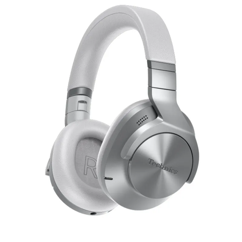 Technics EAH-A800 Auriculares Inalámbricos con Cancelación de Ruido Cable USB C Bluetooth Plata EAH-A800E-S