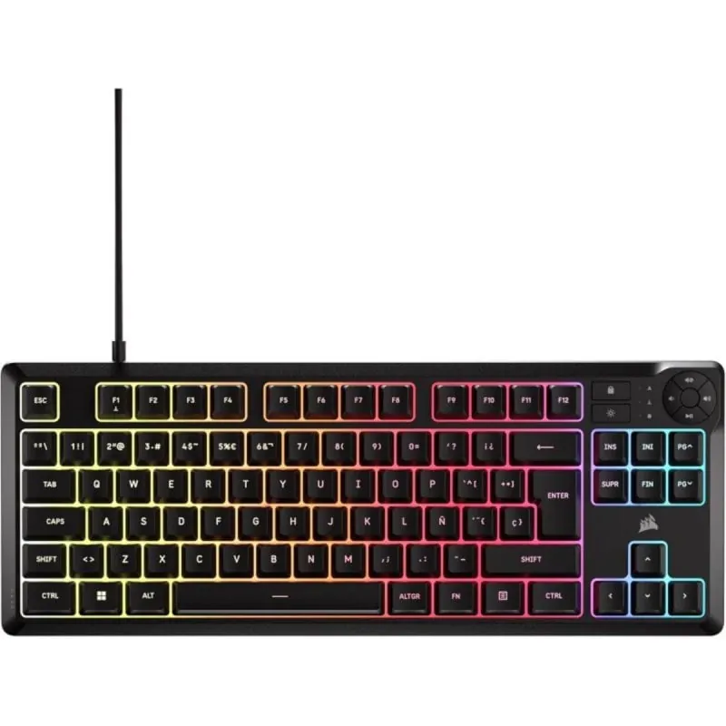 Teclado de membrana Corsair K55 Core TKL Layout ES RGB resistente a derrames CH-9216065-ES