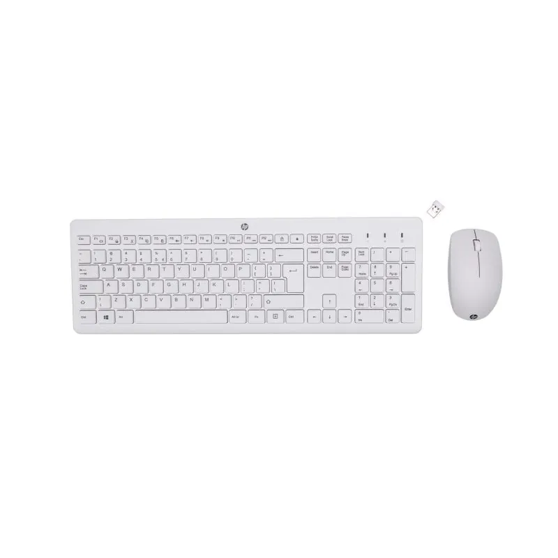Teclado de membrana HP Combo 230 Layout ES inalámbrico blanco con ratón 3L1F0AA#ABB