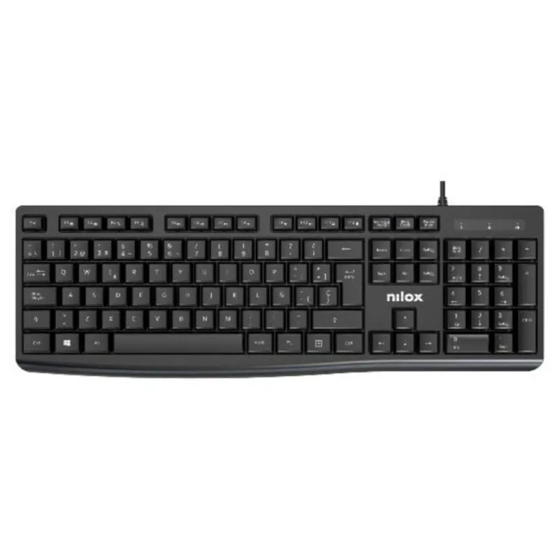 Teclado de membrana Nilox NXKBE000013 Layout ES 12 teclas multimedia USB negro NXKBE000013