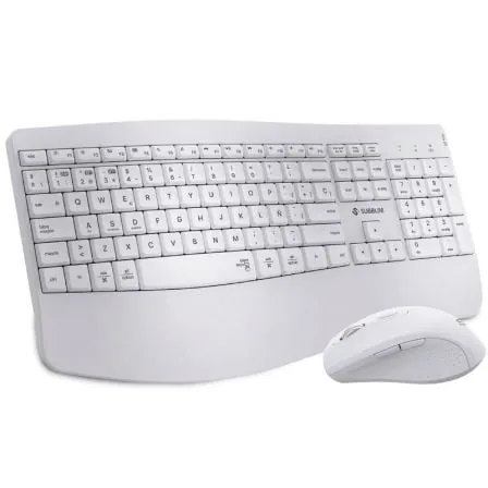 Teclado de membrana SUBBLIM Combo Dual Office Prowave Layout ES inalámbrico Bluetooth y USB blanco SUBKBC-DCOPW1