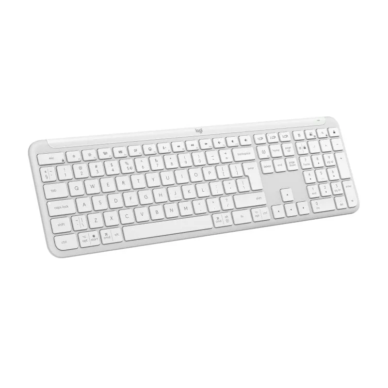 Teclado de tijera Logitech Signature Slim K950 Layout ES inalámbrico retroiluminado blanco 920-012466