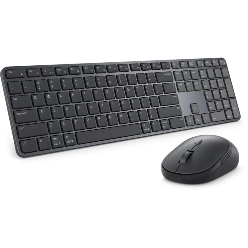 Teclado Dell Pro 7 Slim KM726 inalámbrico con teclas silenciosas y ratón, teclas de tijera KM726-SPN-EMEA