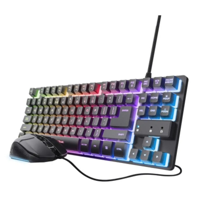 Teclado Gaming Trust GXT 798 Thado Mecánico Tenkeyless RGB + Ratón Felox 6400DPI Negro 25638