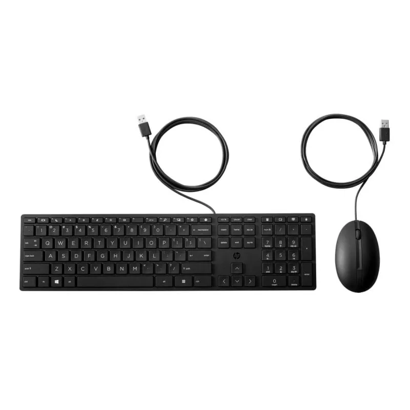 Teclado HP 320MK Interruptor de Membrana Cableado USB Negro Ratón Incluido Copilot 9SR36UT#ABE