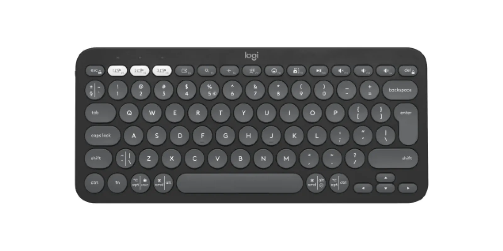 Teclado inalámbrico Logitech Pebble Keys 2 K380s Layout ES Switch tijera Grafito Bluetooth/RF 920-011851