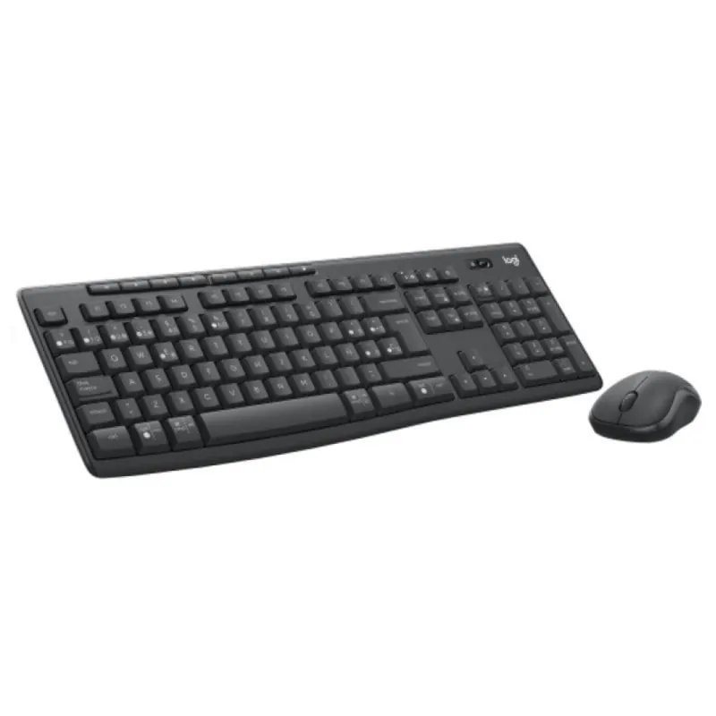 Teclado inalámbrico Logitech 920-012071 QWERTY Español grafito con ratón incluido 920-012071