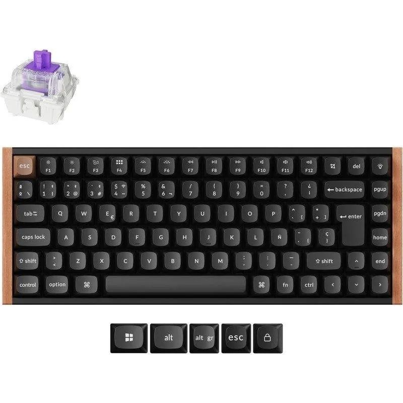 Teclado Keychron K2 HE Hall Effect Magnético inalámbrico 75% con switches magnéticos y RGB K2H-F1-ES