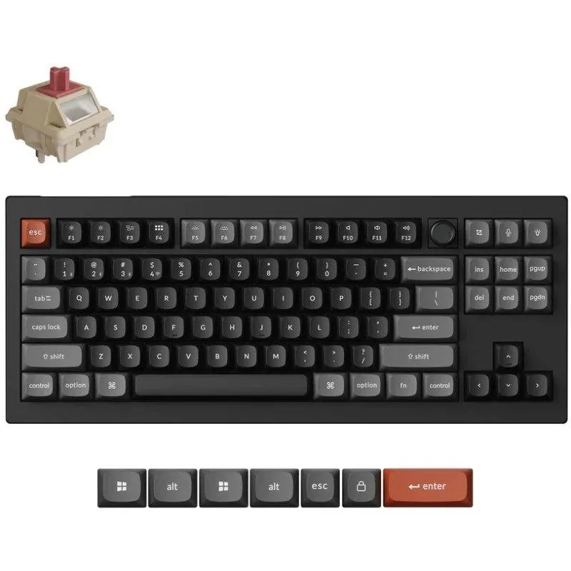 Teclado Keychron V3 Ultra 8K mecánico TKL inalámbrico RGB Hot-Swappable Spanish Layout V3U-D1-ES