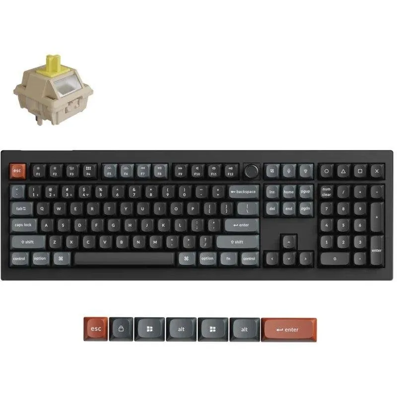Teclado Keychron V6 Ultra 8K mecánico inalámbrico RGB con switches hot-swappable V6U-D4-ES