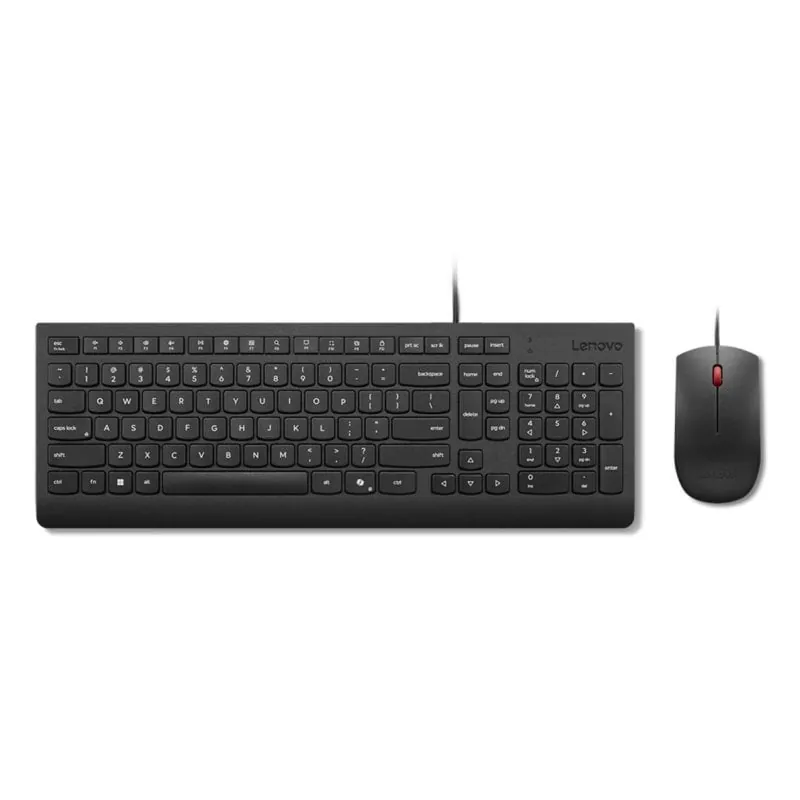 Teclado Lenovo Essential Wired Combo membrana layout español con ratón y tecla Copilot 4X31R64432