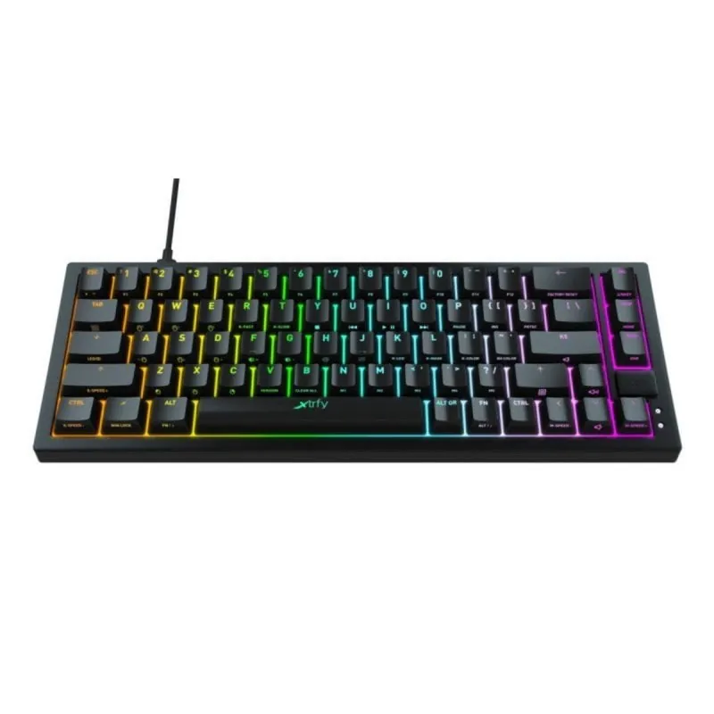 Teclado Mecánico CHERRY XTRFY K5 Compact RGB Kailh Red 68 Teclas 65% Español Alámbrico K5RGBCPTBLACKR-SPA