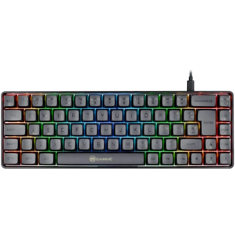 Teclado Mecánico GAMIAC TKL69G SF Kailh Blue Hot-Swap TKL RGB 1000Hz ES Negro/Gris GAKM-G69EW24.11