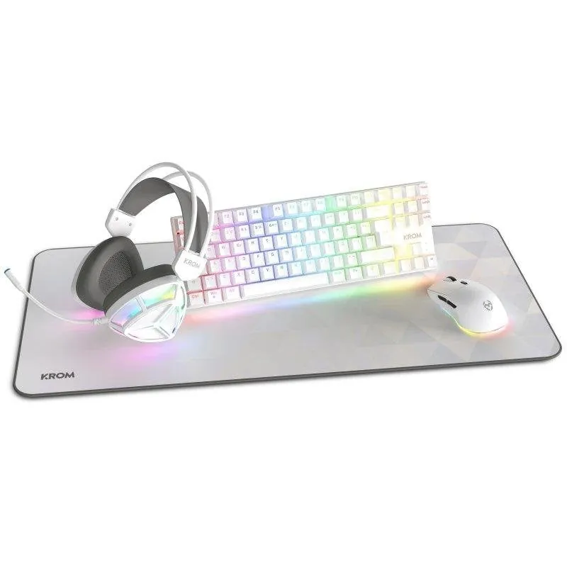 Teclado mecánico Krom Klass TKL Layout EN retroiluminado RGB con pack gaming NXKROMKLASS