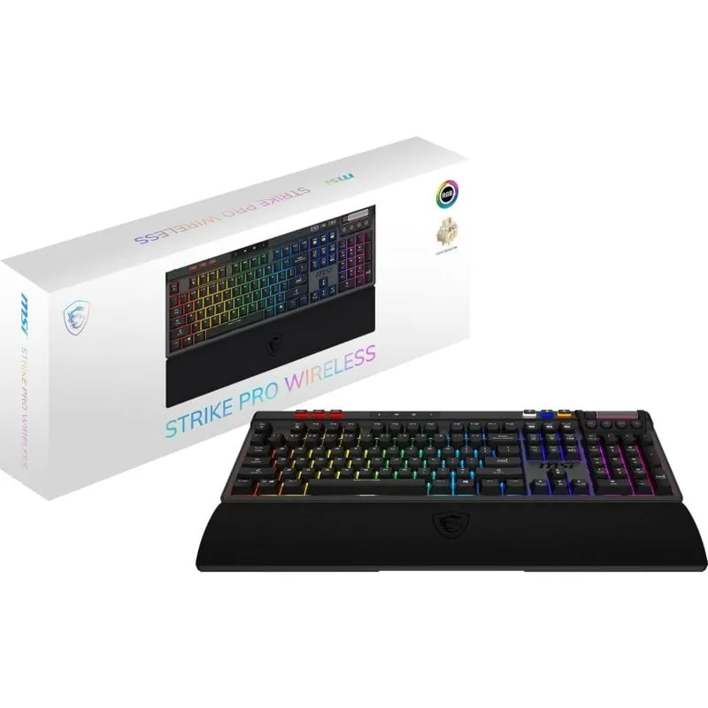 Teclado mecánico MSI Strike Pro Wireless ES retroiluminado RGB inalámbrico y hot-swap S11-43ES209-CLA