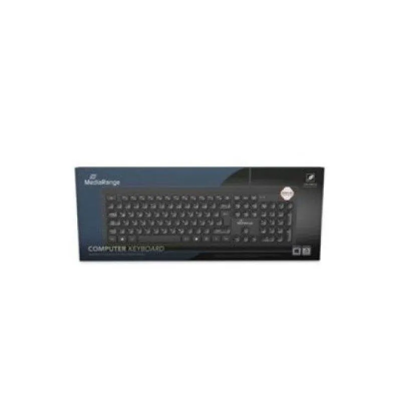 Teclado Mediarange MROS101 clásico cableado Layout Español plano USB negro A0058703