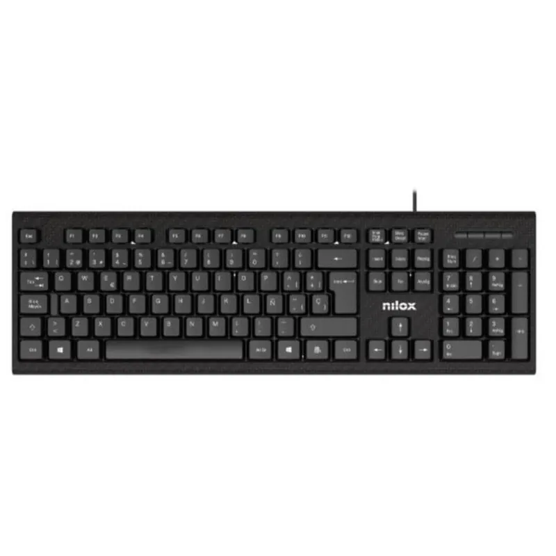 Teclado membrana Nilox NXKME0011 Layout ES con ratón óptico y cable USB NXKME0011