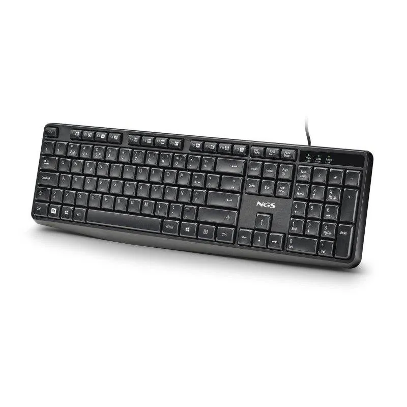 Teclado NGS Funkyv4 de membrana portugués resistente a salpicaduras con accesos multimedia NGS-KEYBOARD-0500