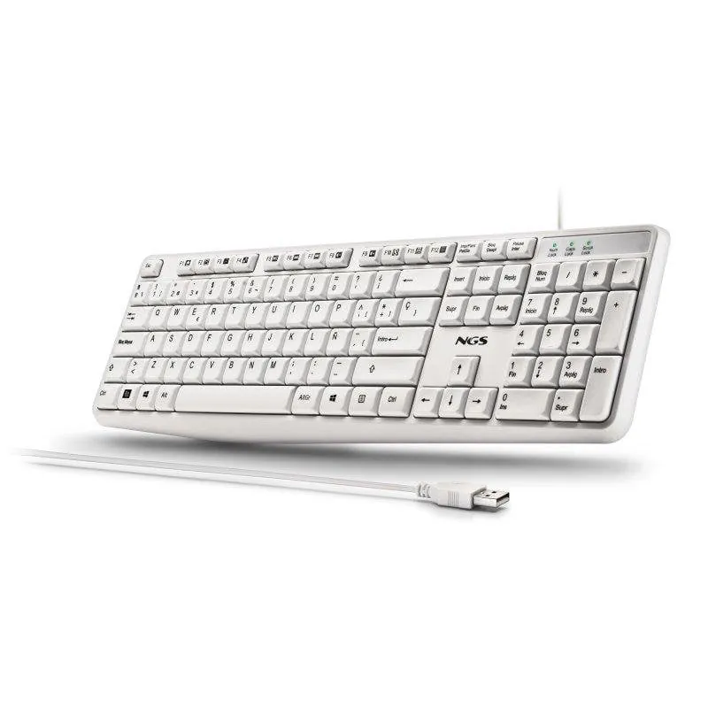 Teclado NGS Heritage USB de membrana multimedia resistente a salpicaduras NGS-KEYBOARD-0513