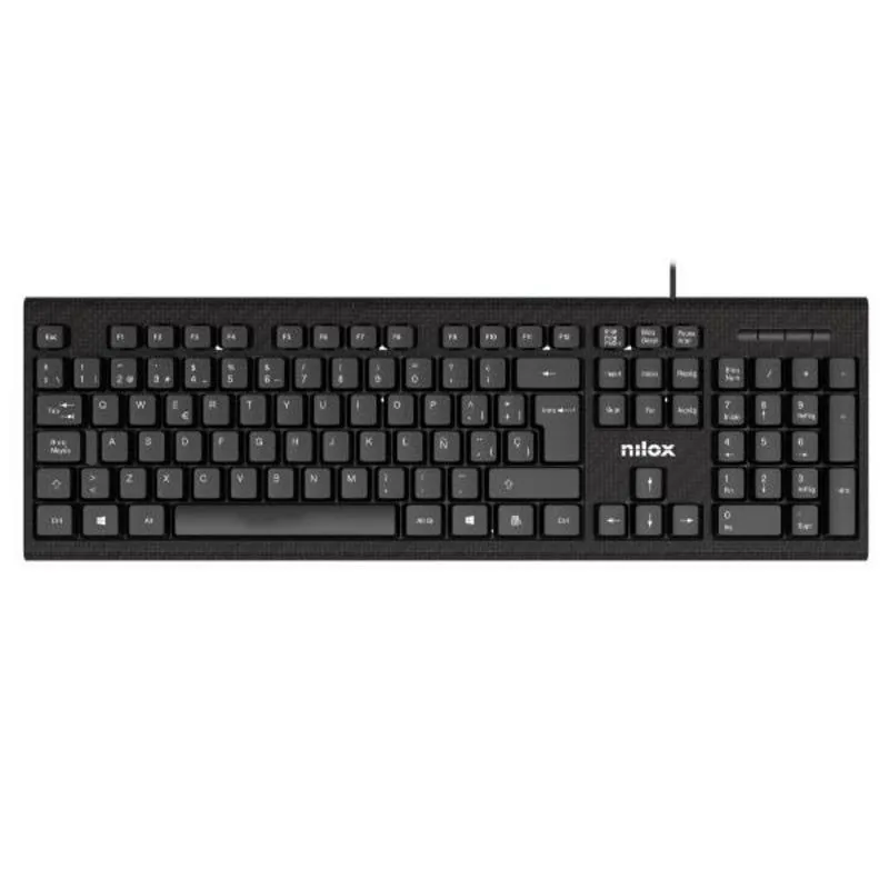Teclado Nilox USB compacto de membrana layout español ergonómico y ligero NXKBE000011