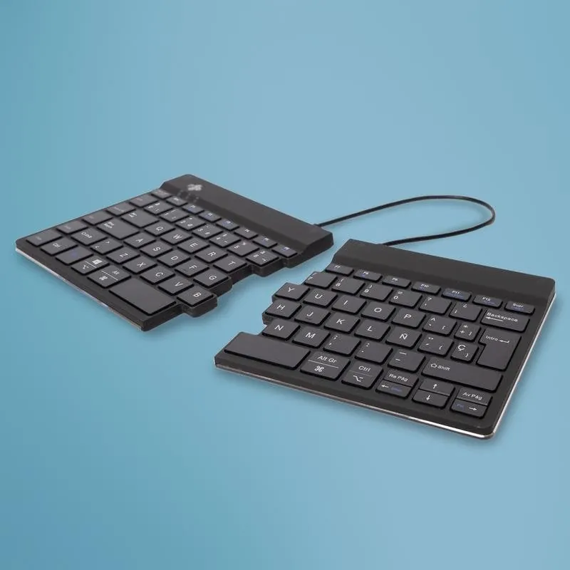 Teclado R-GO TOOLS Split Break inalámbrico ergonómico QWERTY (ES) con software de pausas RGOSBESWLBL
