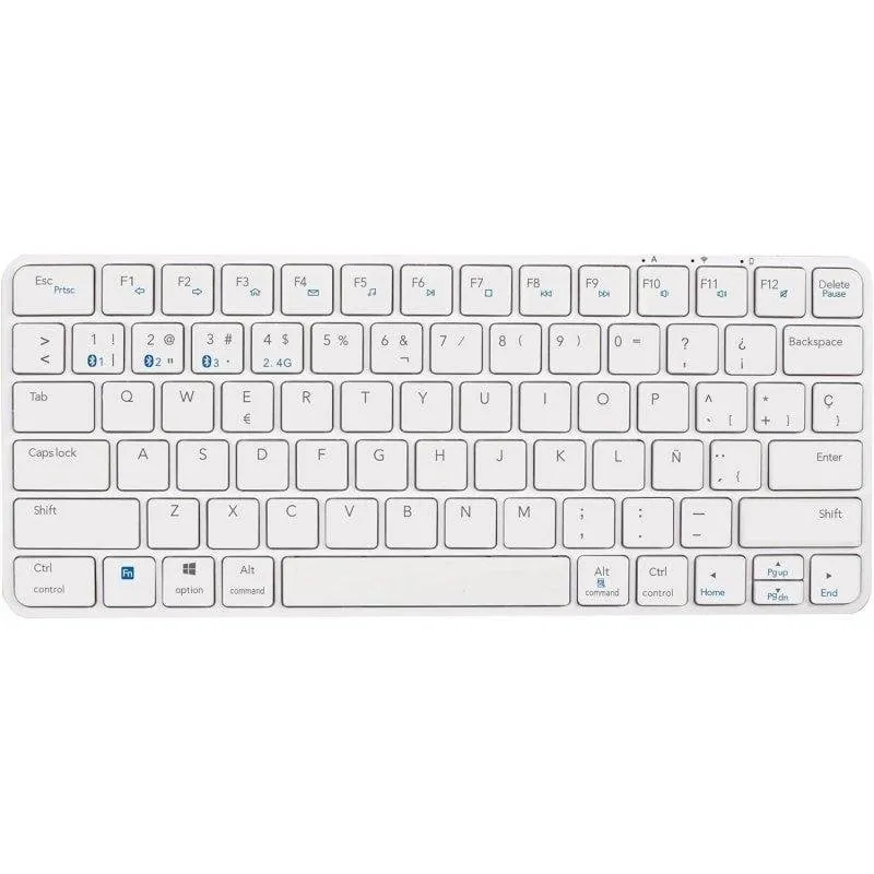 Teclado SilverHT Ultrafino inalámbrico multidispositivo Bluetooth y 2.4G QWERTY español 112012640199