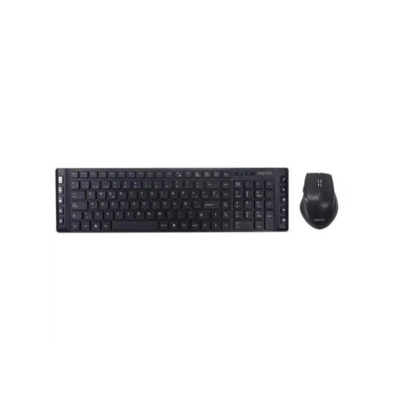Teclado y Ratón Inalámbrico Approx APPMX430 QWERTY Español 105 Teclas 6 Botones Negro APPMX430