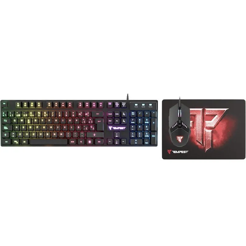 Tempest Calamity Combo 3 en 1 Gaming Teclado + Ratón + Alfombrilla TP-GC-CAT-S2