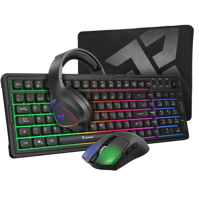 Tempest Combo 3100 PRO RGB Teclado + Ratón + Auriculares + Alfombrilla TP-TGC-3100-PRO
