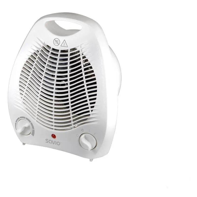 Termoventilador Savio AD-02/W 2000 W blanco con termostato y protección antivuelco AD-02/W