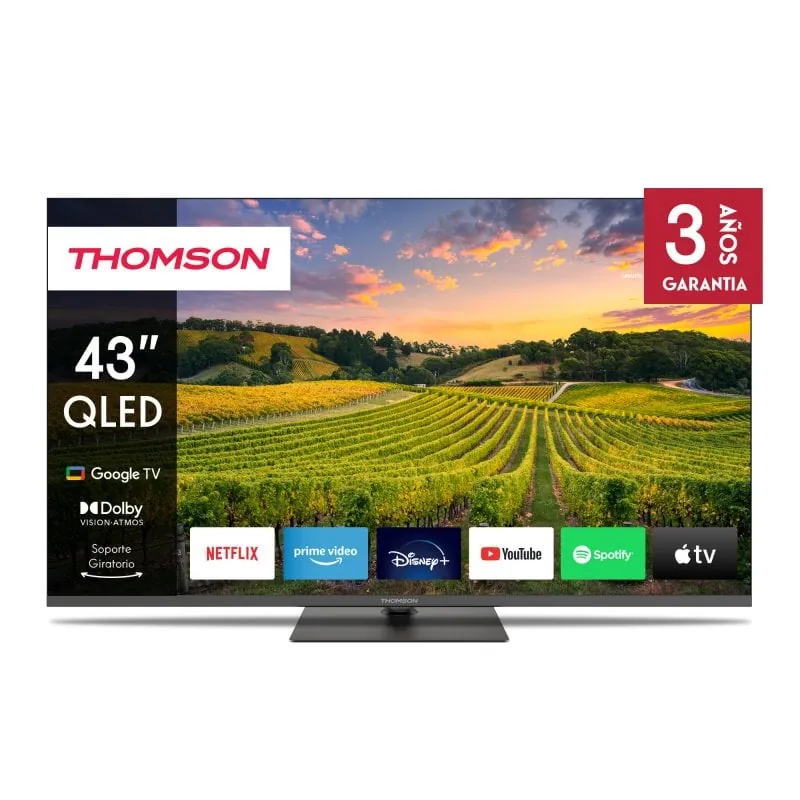 Thomson QLED 43QG5C14 43″ 4K UHD Dolby Vision Atmos Google TV Soporte Giratorio 43QG5C14