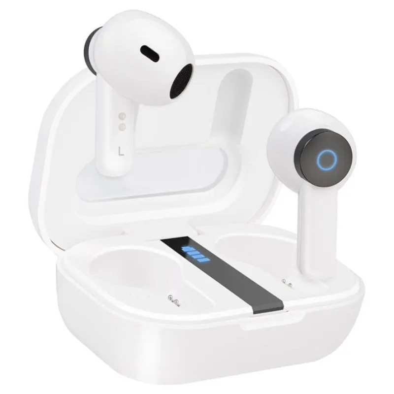 TooQ Bender TQBWH-0031W Auriculares Bluetooth con Estuche de Carga Blancos TQBWH-0031W