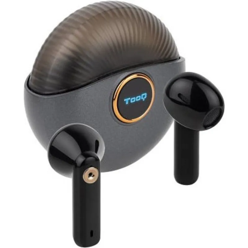 TooQ Snail TQBWH-0060G Auriculares Inalámbricos Bluetooth con Estuche de Carga Gris/Negro TQBWH-0060G
