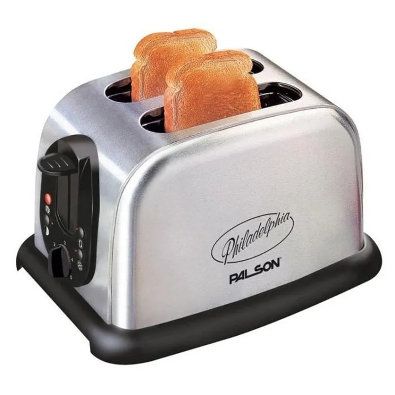 Tostador Palson 30410 2 rebanadas acero inoxidable descongelar recalentar PHILADELPHIA