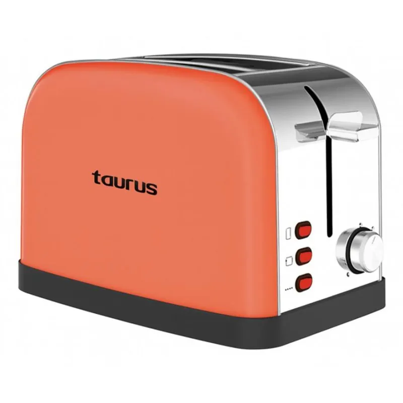 Tostador Taurus VINTAGE II CORAL 950W 2 ranuras acero inoxidable autocentrado TO952XCORA