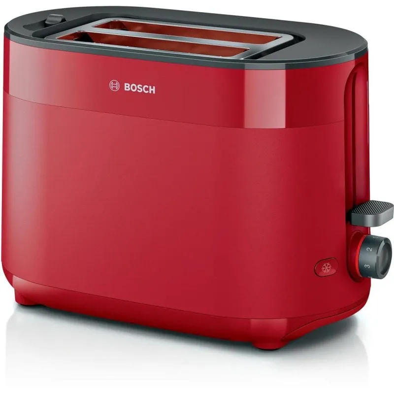 Tostadora Bosch TAT2M124 2 rebanadas 950 W Roja control giratorio TAT2M124