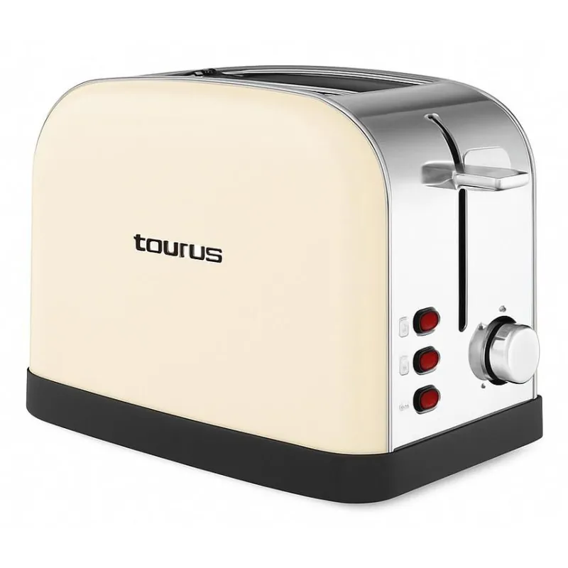 Tostadora Taurus VINTAGE II Cream 950W acero inoxidable 2 ranuras cortas TO951XIICREAM