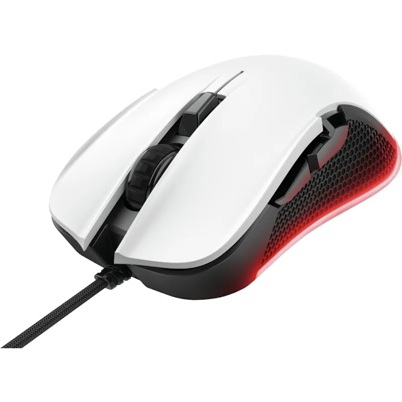 Trust GXT 922W Ybar Ratón Gaming Blanco 24485
