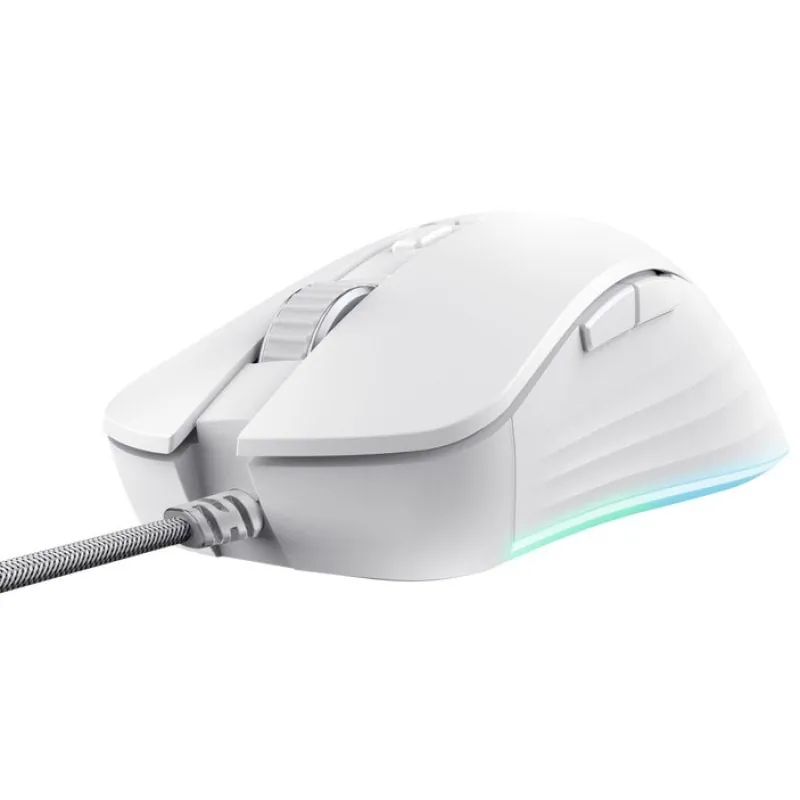 Trust GXT924W YBAR Plus Ratón Gaming RGB 25600 DPI Blanco 24891