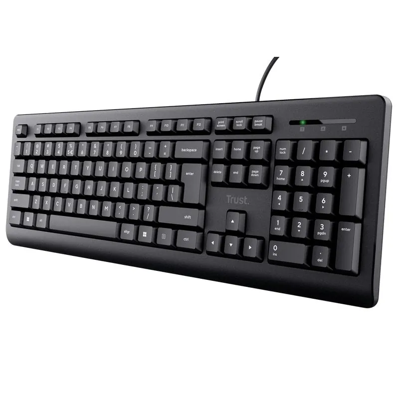 Trust Primo Teclado USB Teclas Silenciosas Resistente a Vertidos 23883
