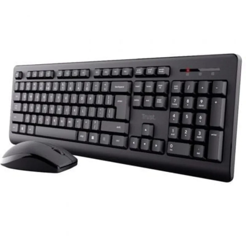 Trust Primo Wireless Deskset Pack Teclado y Ratón Inalámbricos Negro 25433