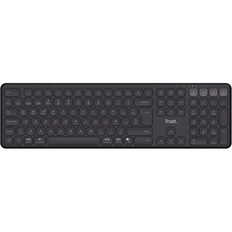 Trust Vaiya Teclado Inalámbrico Bluetooth Multidispositivo Recargable Negro 25635