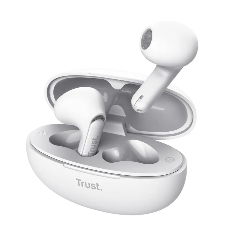 Trust Yavi ENC Auriculares Bluetooth con Estuche de Carga Blanco 25173