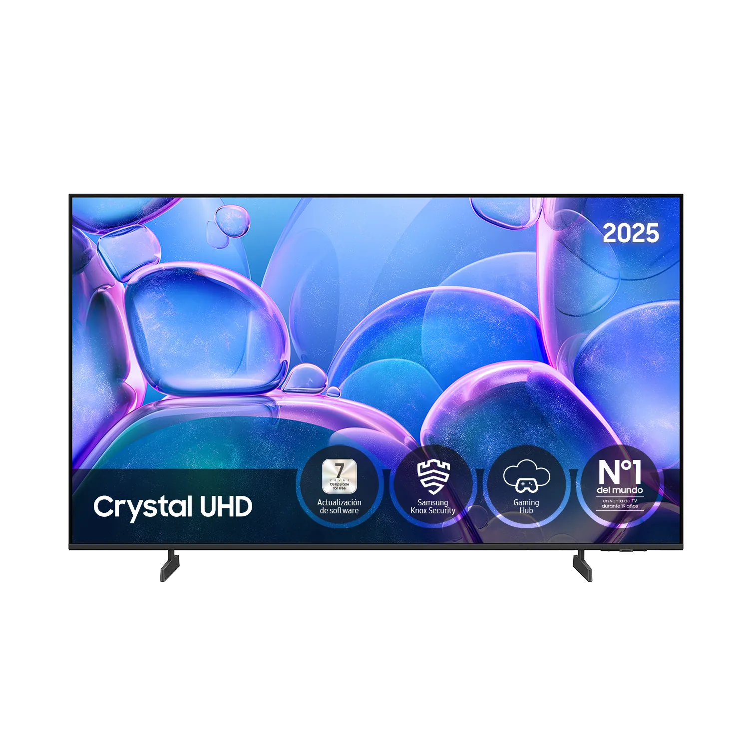 TV 43" Crystal UHD U7025F 4K Samsung Smart TV 2025 - Negro, Negro TU43U7025FKXXC