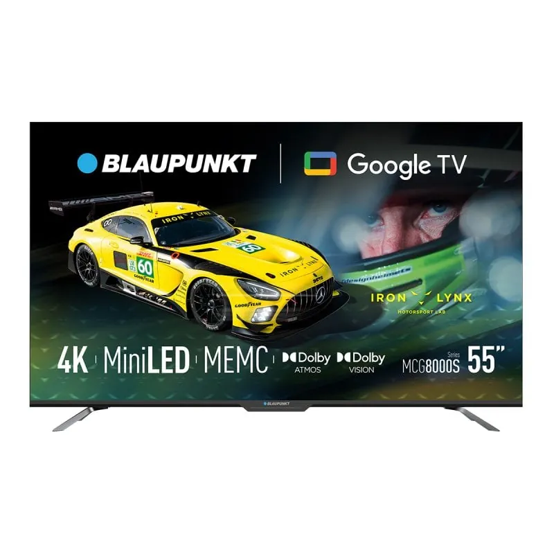 TV Blaupunkt Mini LED 55MCG8000S 55" 4K Ultra HD Google TV Dolby Atmos 55MCG8000S